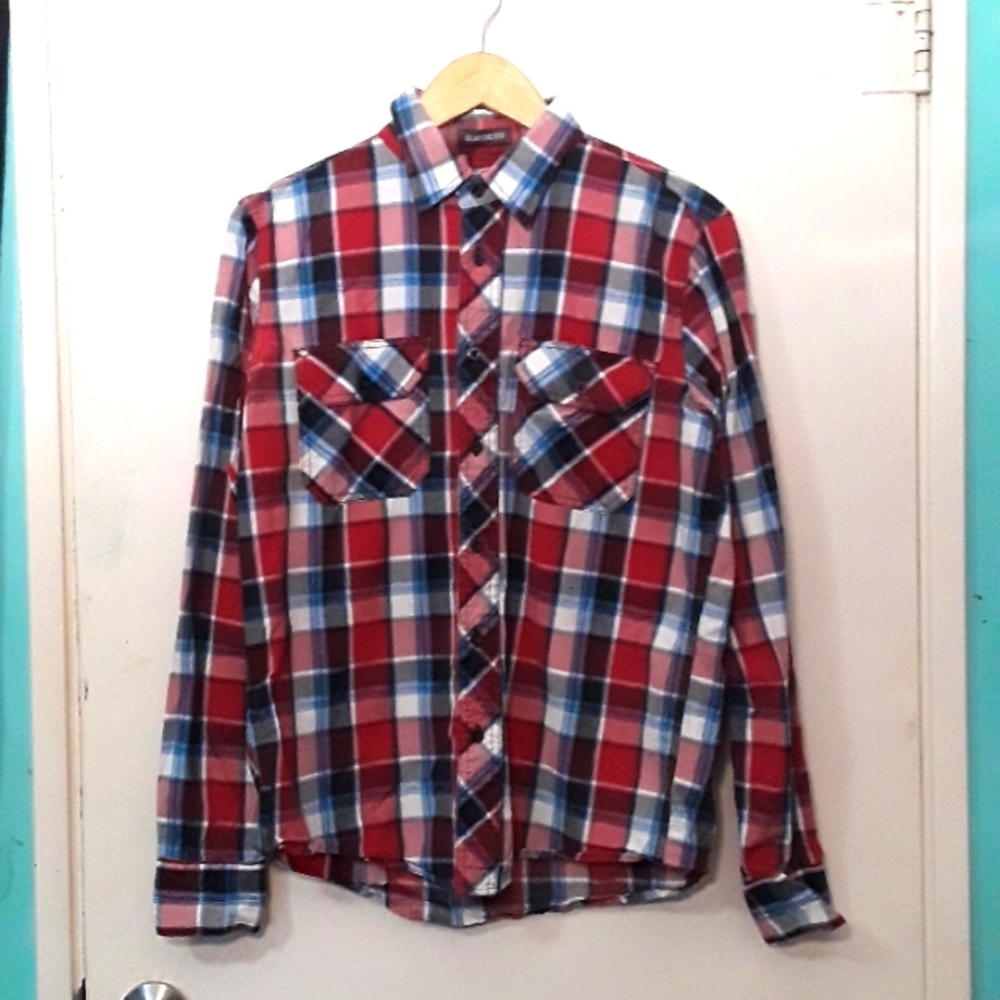 🖤Mens Flannel Carbon brand flannel long sleeve shirt semi formal